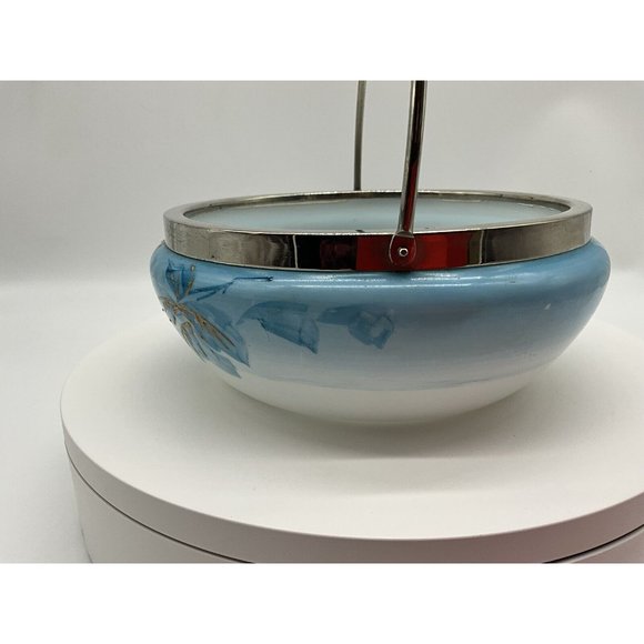 Hand Painted Satin Glass Bon Bon Dish - Picture 12 of 16